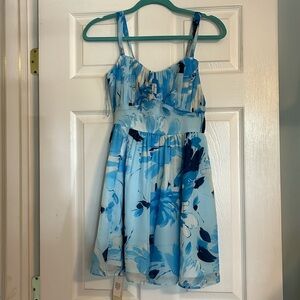 Abercrombie & Fitch mini dress in blue floral print.